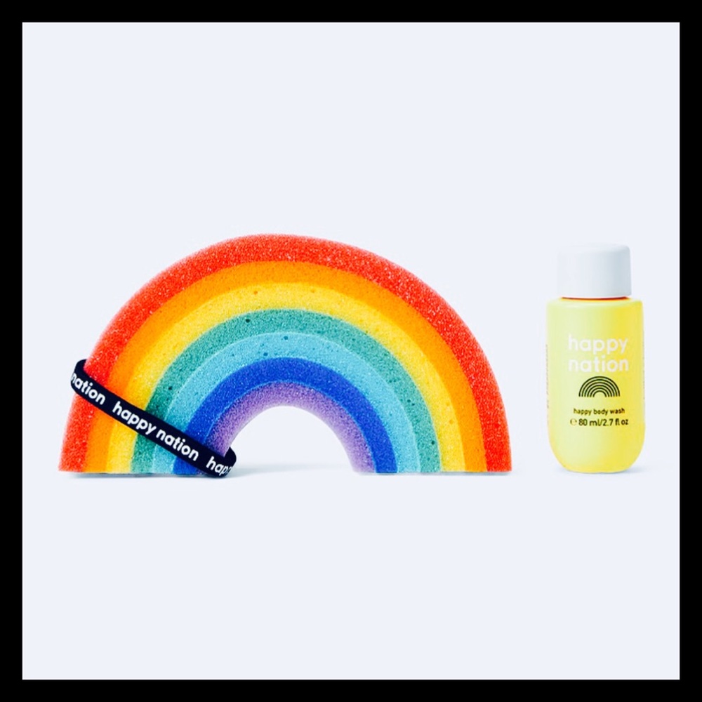 💕ⓅⒾⓃⓀ ⓋⓈ Happy Nation Mini Wash & Sponge Set Original Packaging & NWT💕